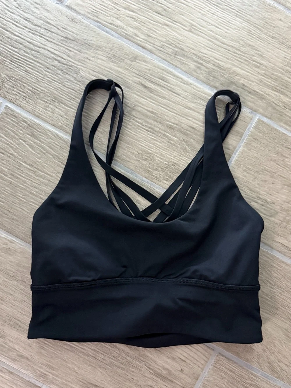 lululemon athletica Black Multi-Strap Crossback Sports Bra